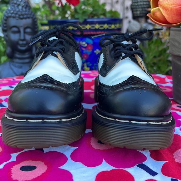 🏴󠁧󠁢󠁥󠁮󠁧󠁿 Dr. Martens MIE Vintage Tuxedo Platform Wingtips / Oxfords UK 3 - Picture 8 of 16